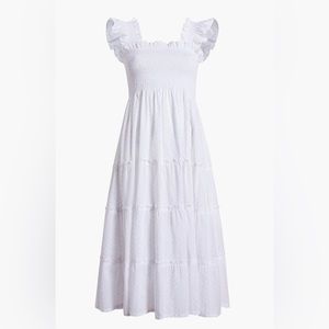 NWT Hill House Ellie Nap Dress in White Swiss Dot Extra Small (XS)